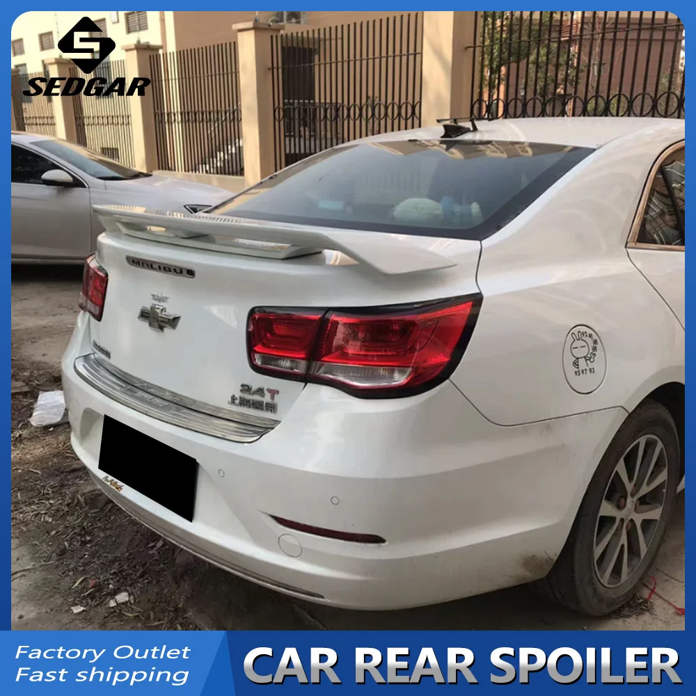 For Chevrolet Malibu 2012 2013 2014 2015 2016 2017 Double Style High Quality ABS Plastic Rear Spoiler Trunk Boot Wing Spoiler