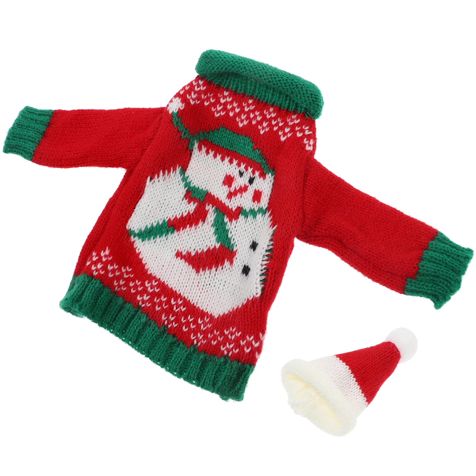 

Knitted Christmas Bottle Cover Cover Christmas Decor Hat Sweater Design Reusable Woolen naments Festive Table Gifts