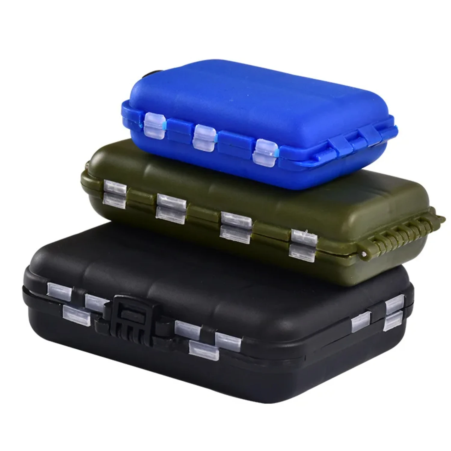 New 1Pcs Fishing Tackle Boxes  Case Multifunctional Double Mini Plastic Lure Hook Bait Box Gadget Box Pesca Fishing Accessori