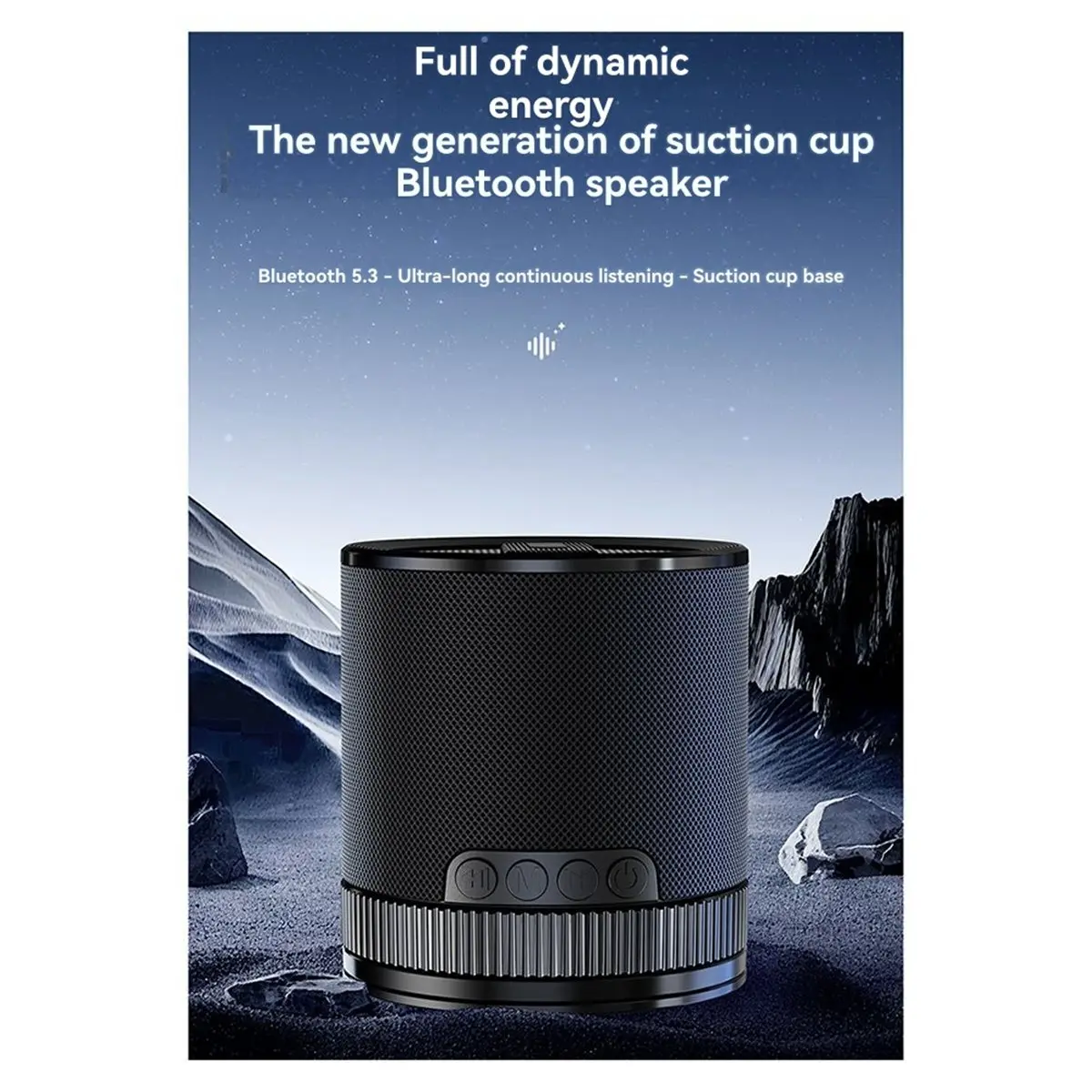 giftnew HIFI Sound Quality BT Speaker Fabric Suction Cup Portable TWS 360 Stereo Audios Home Outdoor Camping Deep Bass Subwoofer