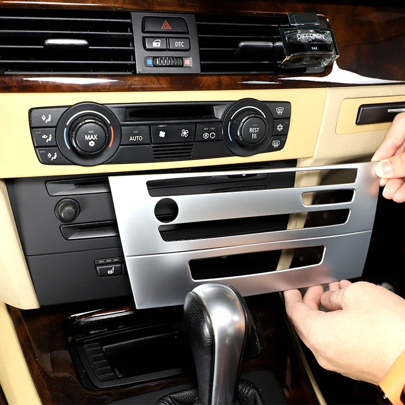 For 05-12 BMW 3 Series Center CD Panel Decorative Frame Center Air Conditioning Button Box Car Interior Parts