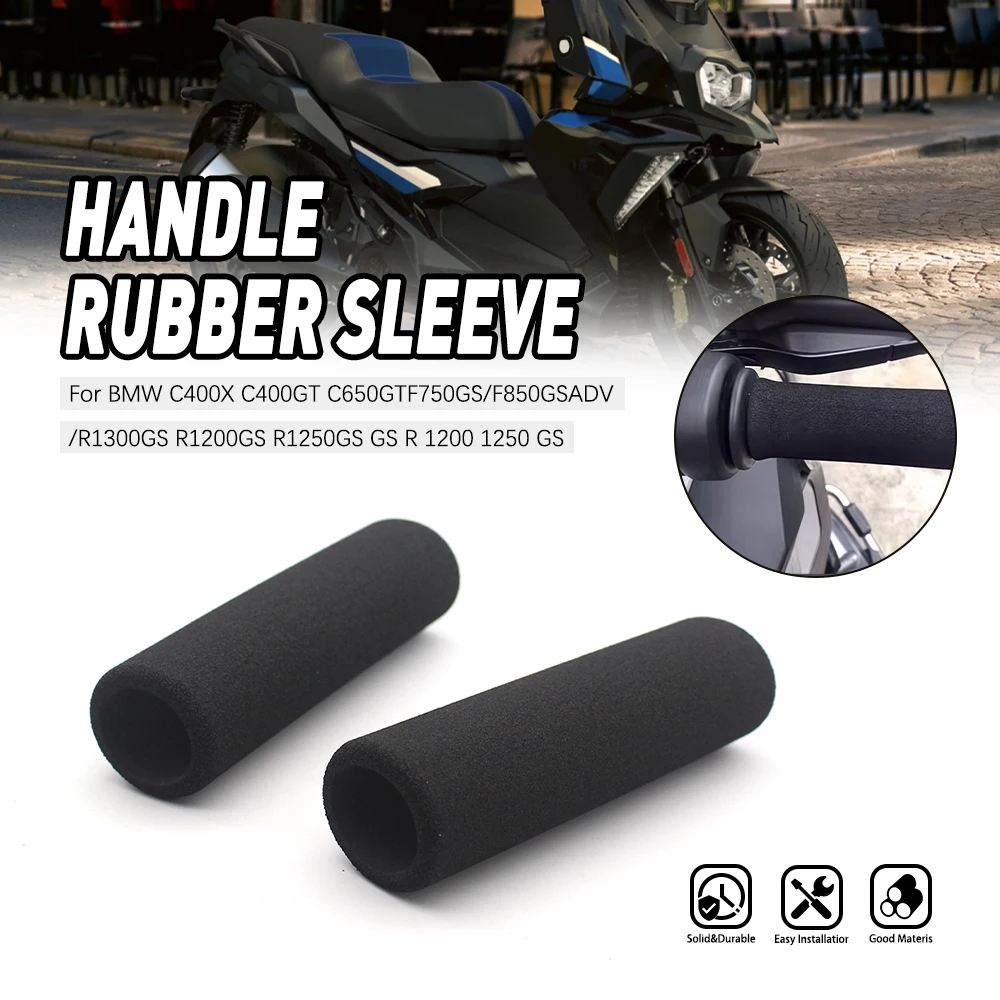 

2PCS Motorcycle Handlebar Cover Slip On Anti Vibration Waterproof Handlebar Grip Sleeve Foam Anti-Slip Moto Handle Levers Grips