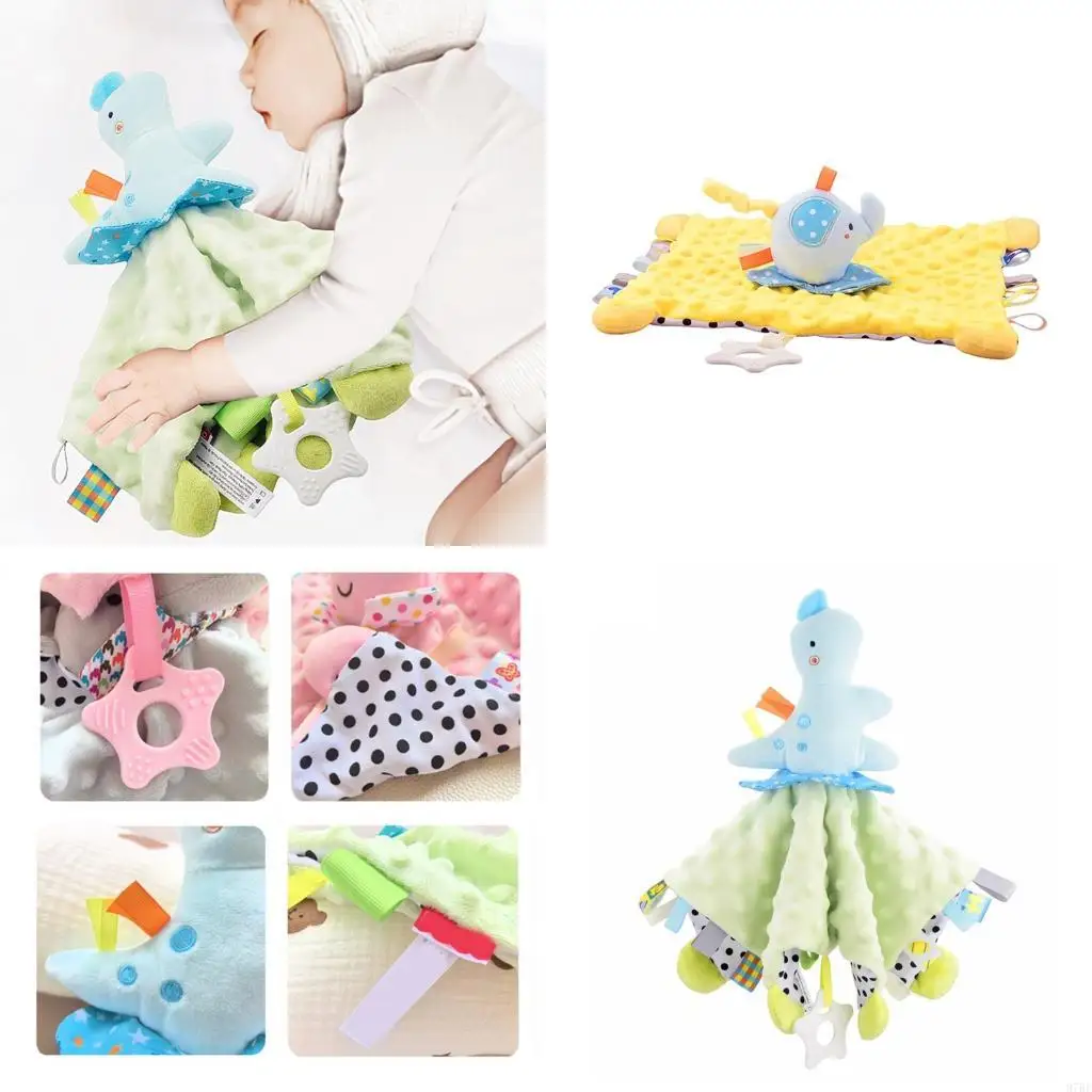 

97BE Lovely Animal Soothing Towel for Baby Sleep Aid Teething Towel Pacify Doll Toy