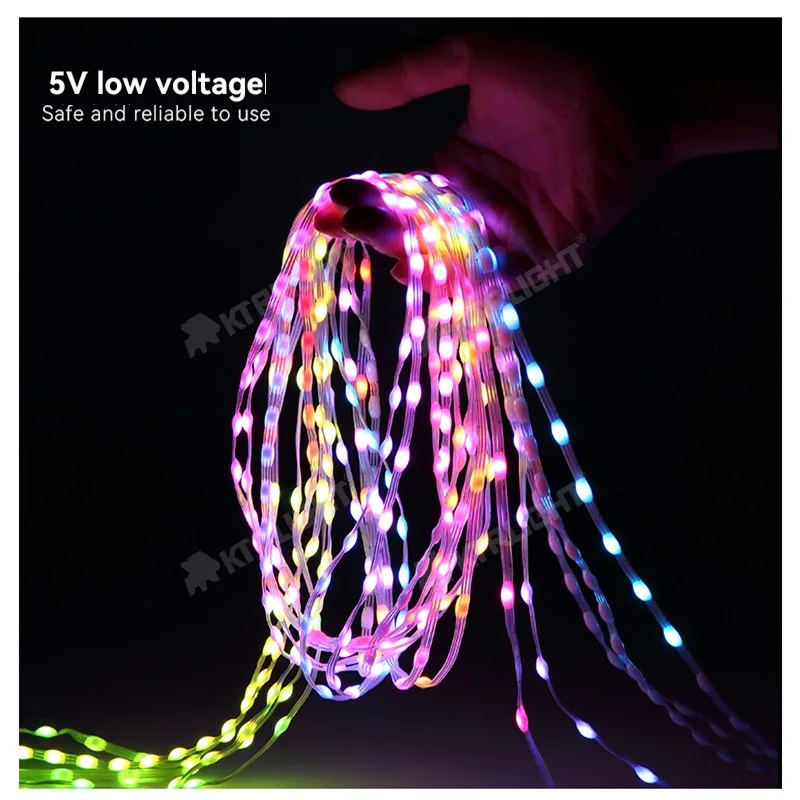 Wholesale Full Dream Color LED Strip String Fairy Lights WS2811 RGBIC Addressable Individually 5V IP68 Decorate Christmas tree