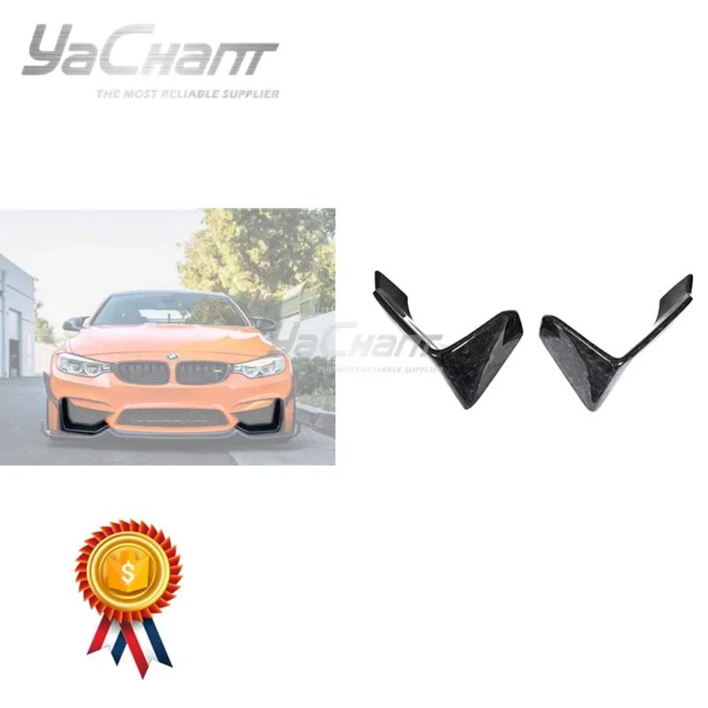 

Caobon Fiber Forged Carbon Weave Side Vents Lower Valence Fit For 2014-2019 F80 M3 F82 F83 M4 MAD Style Front Bumper Side Vents