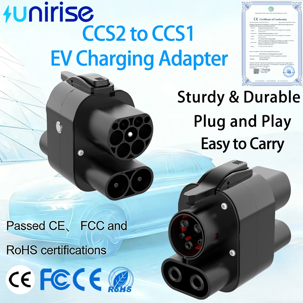 UNIRISE 250kW+7.2kW DC+AC CCS2 - Ccs2 To Ccs1 Fast Charge Adapter 250Kw のレビューと価格