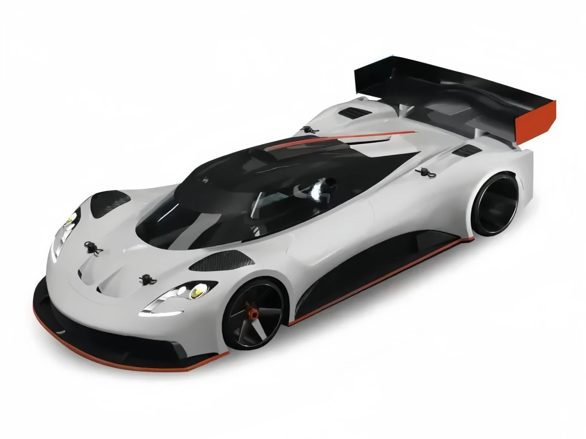 TC721 1/12 RC GT Body Clear Lexan With Rear Wing 201mm Wheelbase 172mm Width