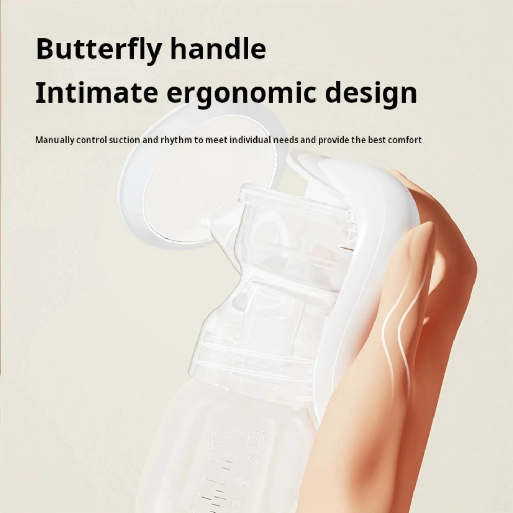 Immagine 3: Set Tiralatte Manuale Senza BPA con Sistema a Pistone - Include Biberon da 180ml e Tettarella, Plastica Resistente