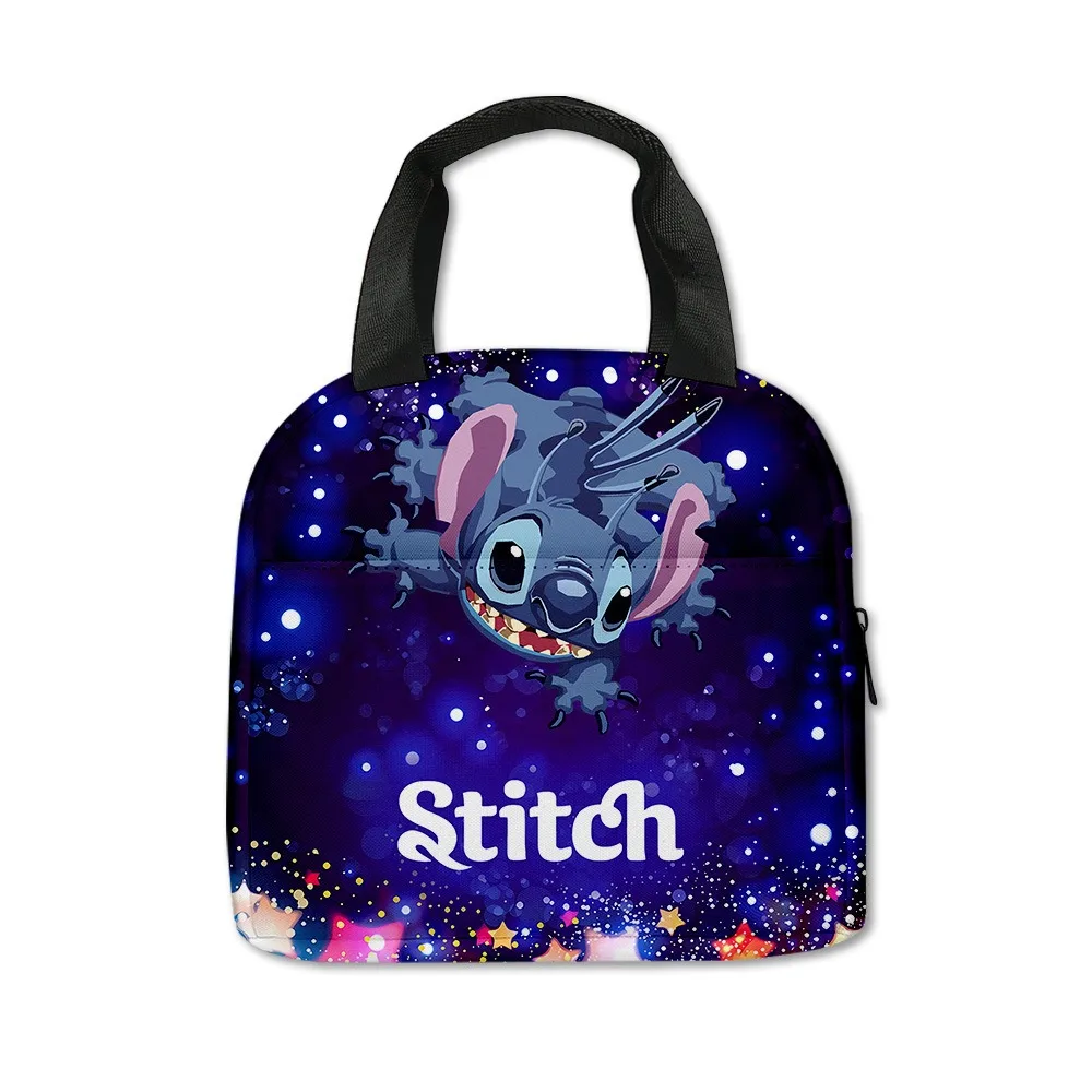 Disney Anime Lilo&Stitch Insulated Lunch Box Cartoon Stitch Waterproof Cooler Handbag Bento Bag Lunch Container Food Storage Bag