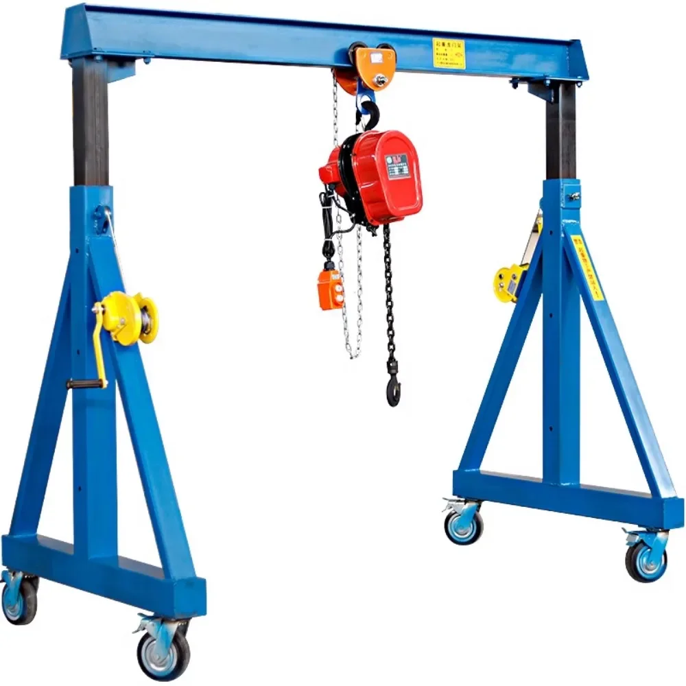 Gantry crane lifting and lowering movable electric simple steel hanger