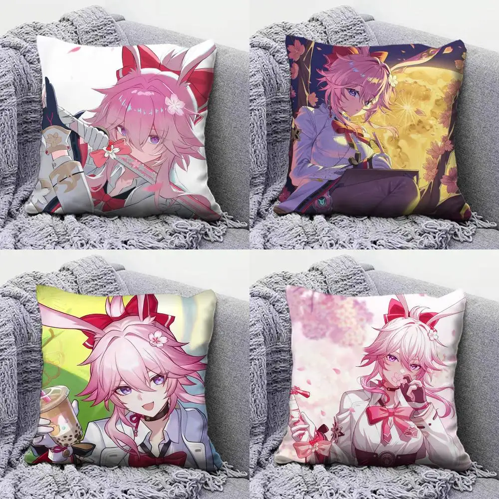 

Evanescia Honkai Star Rail Game Anime Girl Pillow Covers, Home Sofa Cushion Covers and Aecorative Custom