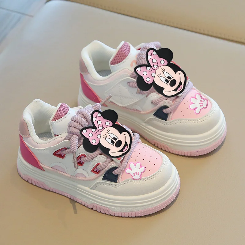 

2026 Disney Spring and Autumn New Baby Sneakers Girls Cute Disney Toddler Shoes Children's Casual Shoes Non-slip Soft Sole