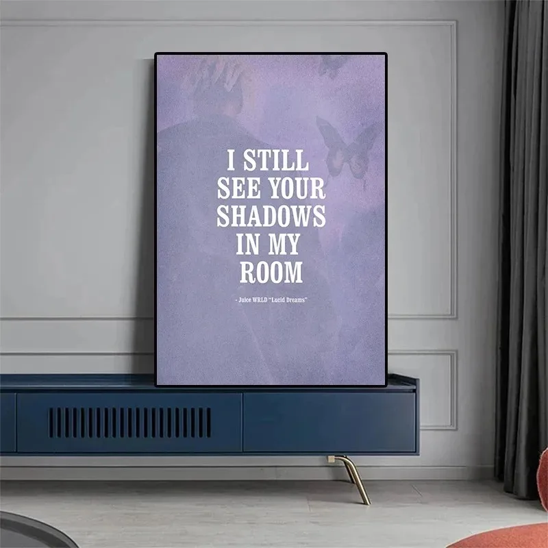عصير WRLD ألبوم قماش الفن لديكور الغرفة ، مجموعة ملصقات جيدة فقط ريدانس ، موسيقى الراب ، الهيب هوب ، سباق الموت للحب ، جدار الفن