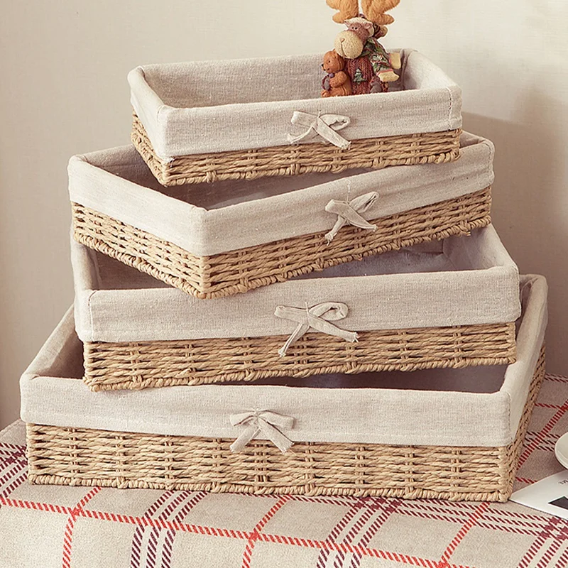 Lagerung Korb Kleinigkeiten Organisation Kosmetik Snack Lagerung Box Desktop Dekorative Container Hause Organizer Liefert