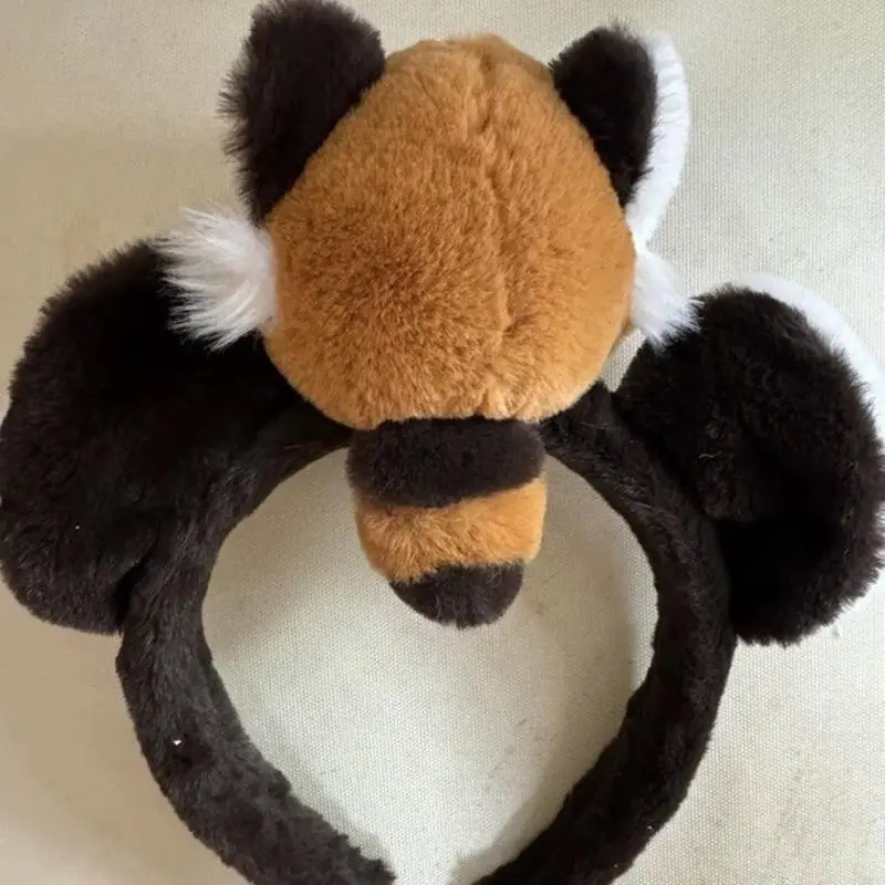 Cerceau raton laveur en peluche 270D pour adultes adolescents, couvre-chef fête à thème en raton laveur, bandeau