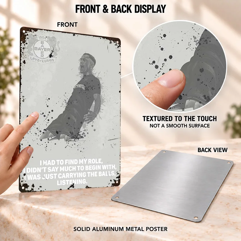 Florian Wirtz German Football Player Printed Posters Personalized Aluminum Metal Sign Wall Art For Bedroom Or Entertainment Room