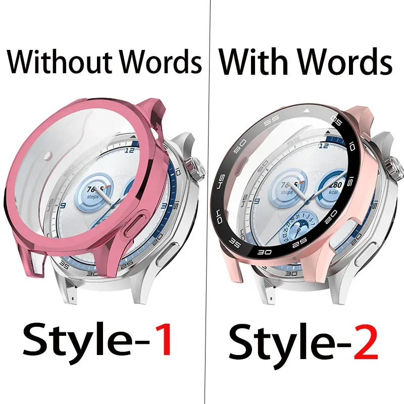 حافظة لهاتف هواوي ساعة GT 5 46 مللي متر واقي شاشة من الزجاج المقسى ومصد حماية صلب للكمبيوتر الشخصي ملحقات غطاء هواوي GT5 46 مللي متر