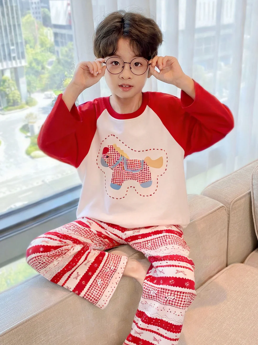 pigiama-in-cotone-rosso-a-maniche-lunghe-anseola2026-nuovo-modello-per-ragazzi-abbigliamento-sportivo-primaverile-e-autunnale-adatto-per-bambini-e-ragazzi-per-la-casa