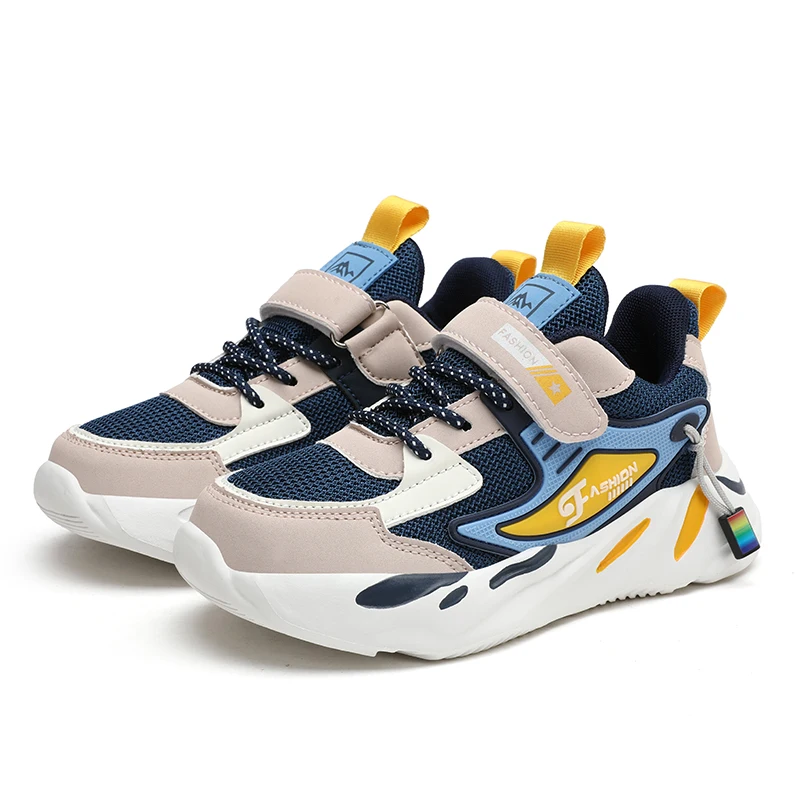 Nuove scarpe sportive da corsa traspiranti in rete 2024 bambini ragazze taglia 26-34 Sneakers per bambini per ragazzi scarpe da basket Casual piatte