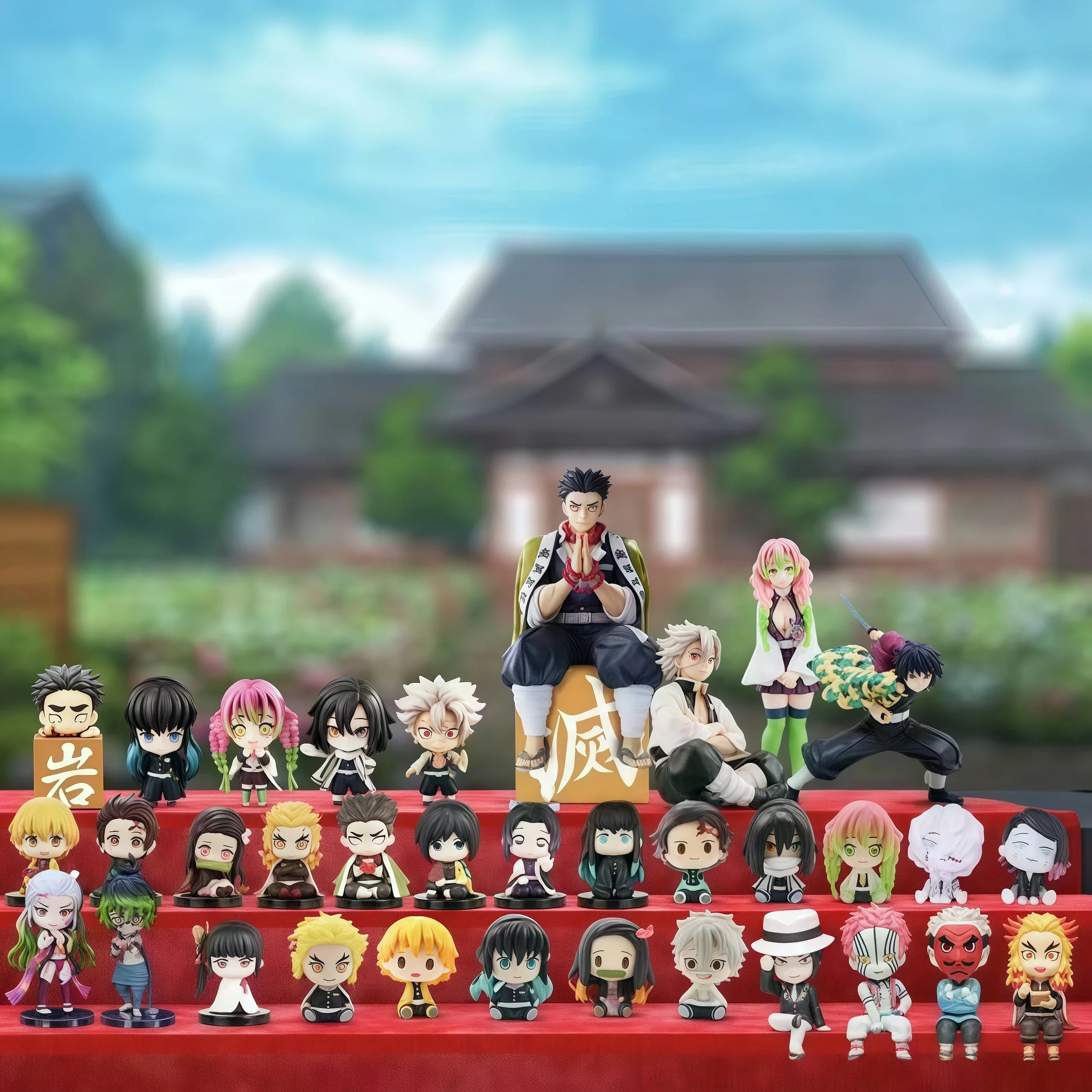 Anime Figure Demon Slayer Figures Kimetsu No Yaiba Advent Calendar Surprise Blind Box Halloween Boxes Figure Gifts Kid Toys