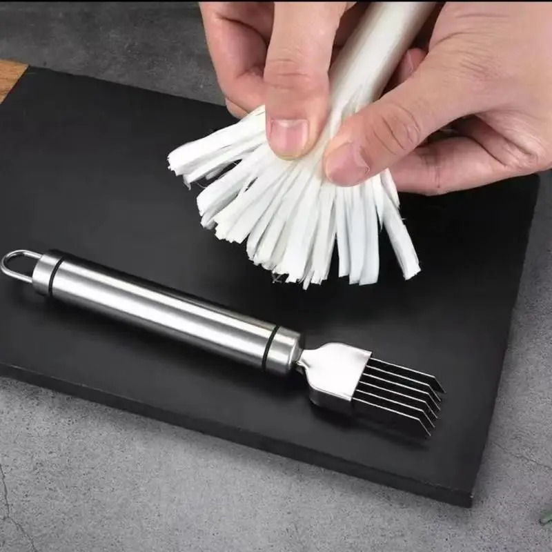 Stainless Steel Multifunctional Onion Cutter Tool Kitchen Small Device for Slicing Onion Flowers And Onion Strips Non-Rust