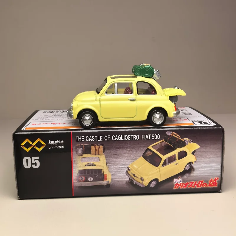 Takara Tomy Tomica Premium Unlimited 05 Lupin III Fiat 500 Alloy Diecast Anime Car Model Open‑Trunk Design Adult Collectible Toy