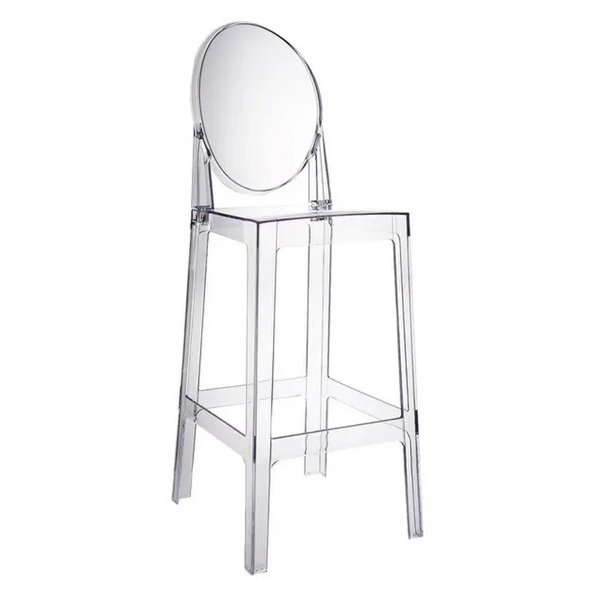 Hot Sale Modern Design Events Wedding Height High Barstool Stackable Cheap Clear PC Material Bar Chair