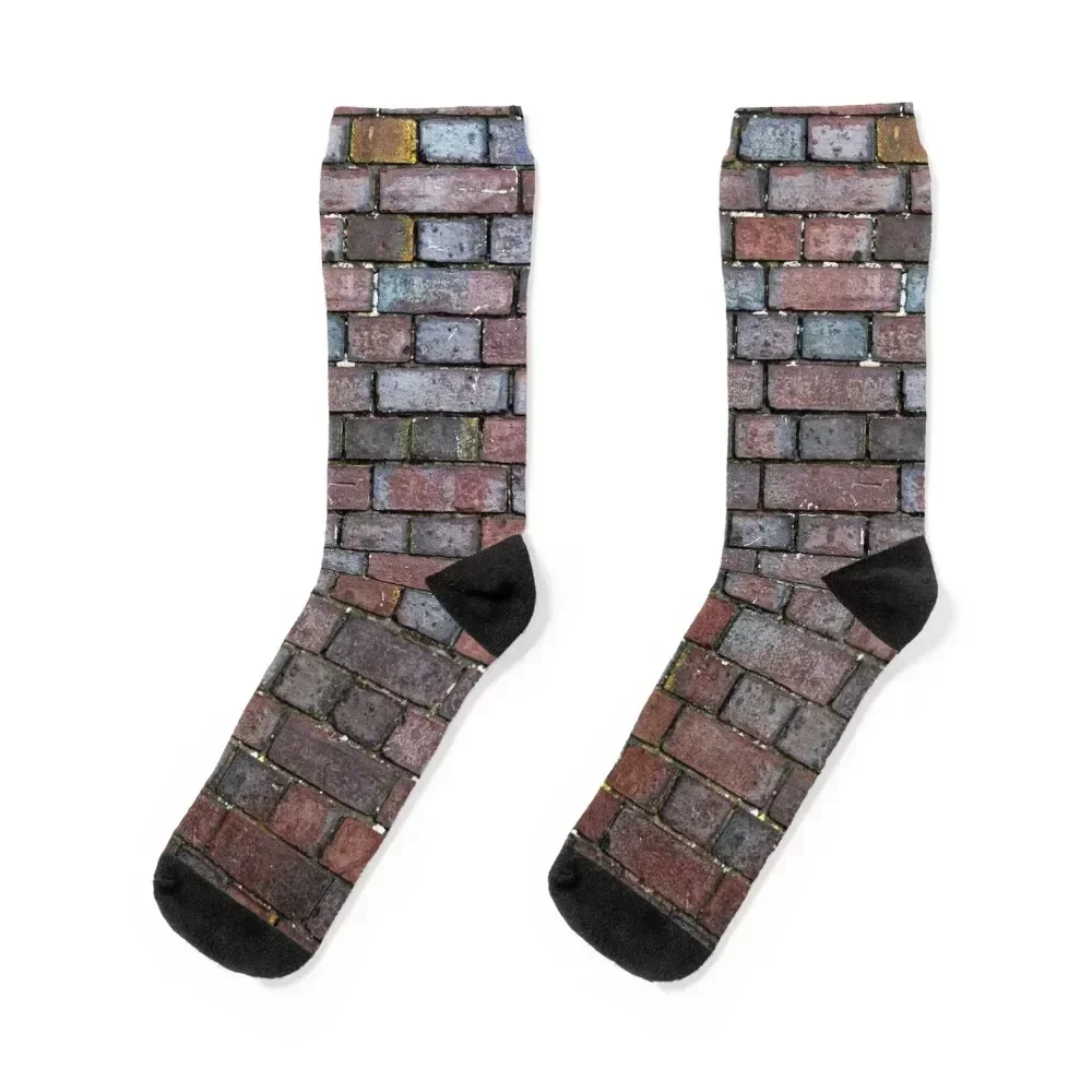 

red bricks wall Socks heated Stockings man hip hop sports stockings Socks Ladies Men's