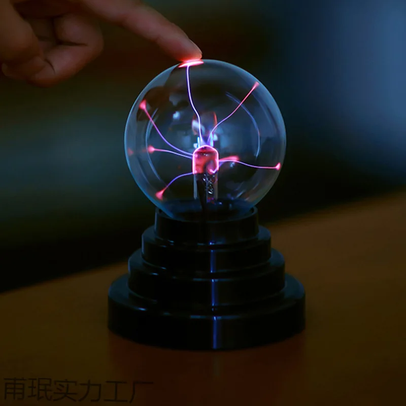 Nice Red 3 Inch USB Magic Ball Lamp Electrostatic Ion Lightning Ball Night Light Red Light Atmosphere Light Novelty Lighting Hot