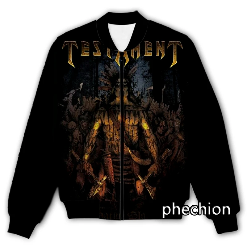 

phechion New Men/Women Testament ROCK 3D Print Casual Jacket Fashion Streetwear Men Loose Sporting Jacket & Coat Q230