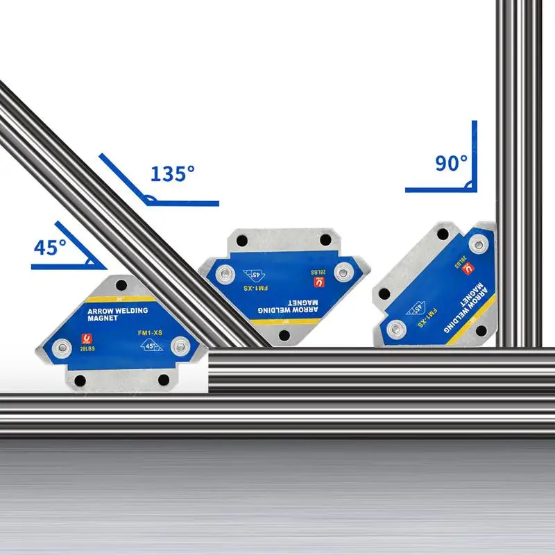 Kit Penyangga Tetap Penyolderan Sudut Positioner Las Magnetik Alat Bantu Pengelasan Hisap Kuat untuk Memasang Pipa