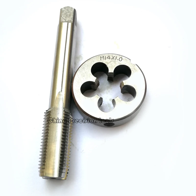 2PCS Metric M14 Left Hand Straight flute Tap and die set M14X2 M14X1.5 M14X1.25 M14X1 M14X0.75 LH Thread plug taps Dies sets