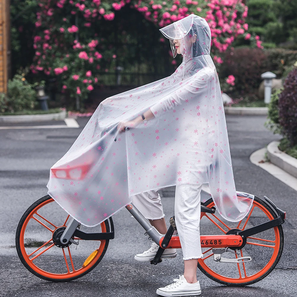 Impermeabile antivento per bici elettrica moto EVA Double Brim Covering Face Riding Poncho moto impermeabile per 1/2 persone