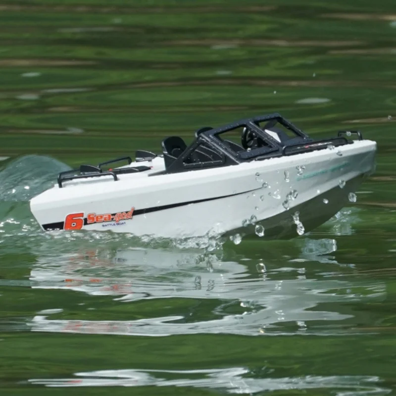 Lancha rápida con Control remoto de agua de 2,4g, simulación de barco eléctrico sin escobillas de alta potencia y alta velocidad, modelo de juguete para niños, regalo