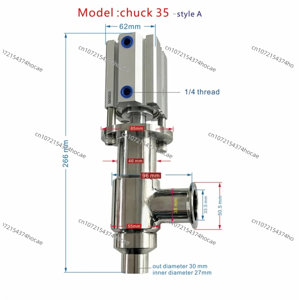 35mm Stainless Steel Filling Nozzle, 304L Corrosion-Resistant Paste Filling Head, 1pcs Unit Price