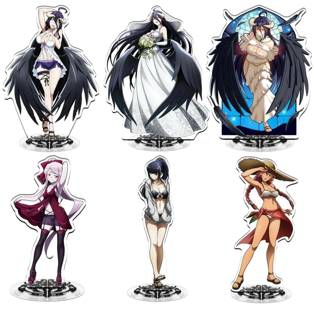 New 15cm  Anime OVERLORD Figures Albedo Cosplay HD Acrylic Stands Model Exquisite Desk Decor Prop Decorations Anime Fans Gift