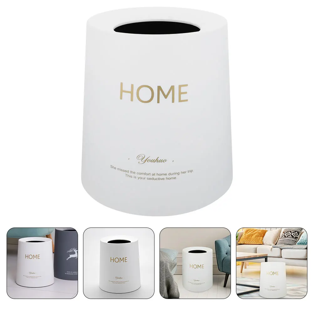 

Multifunction Double Trash Can Office Bin Garbage Bins Pp Compost Kitchen Round