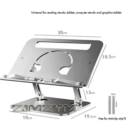 Aluminum Alloy Foldable Lifting Reading Stand with Sturdy Metal Bookshelf for Reading Books and Documents