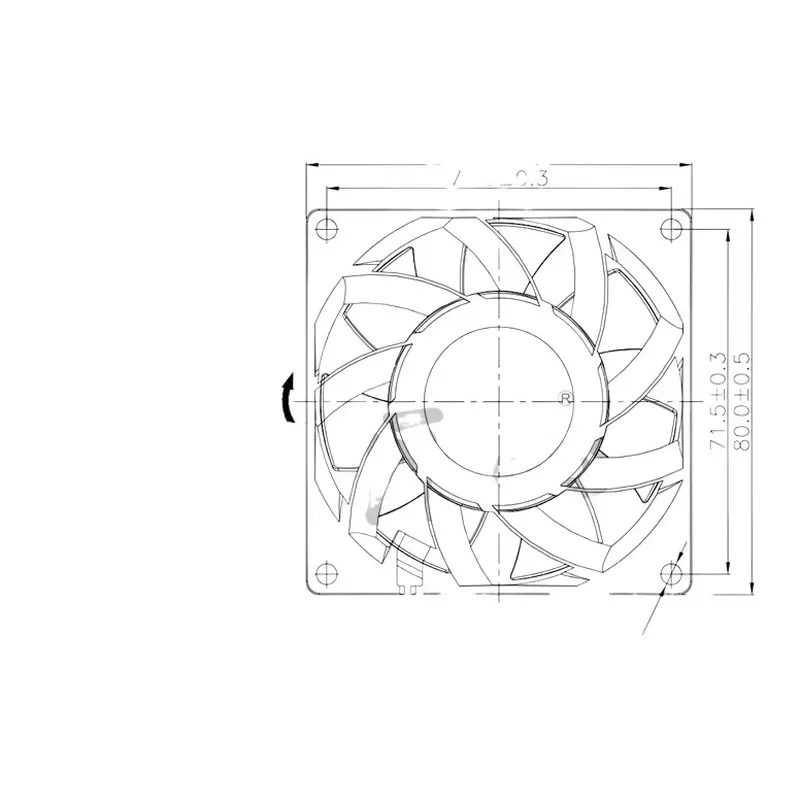 PELKO MOTORS R8038M24BPLB1-7 24V 0.34A DC Cooling Fan for Electronic Equipment