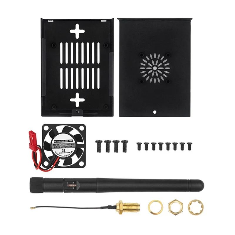 

Exquisite-For Orange Pi 3B Case , Metal Shell With Fan & Heatsink For Orange Pi 3B 2GB / 4GB / 8GB Durable Easy To Use (With Ant