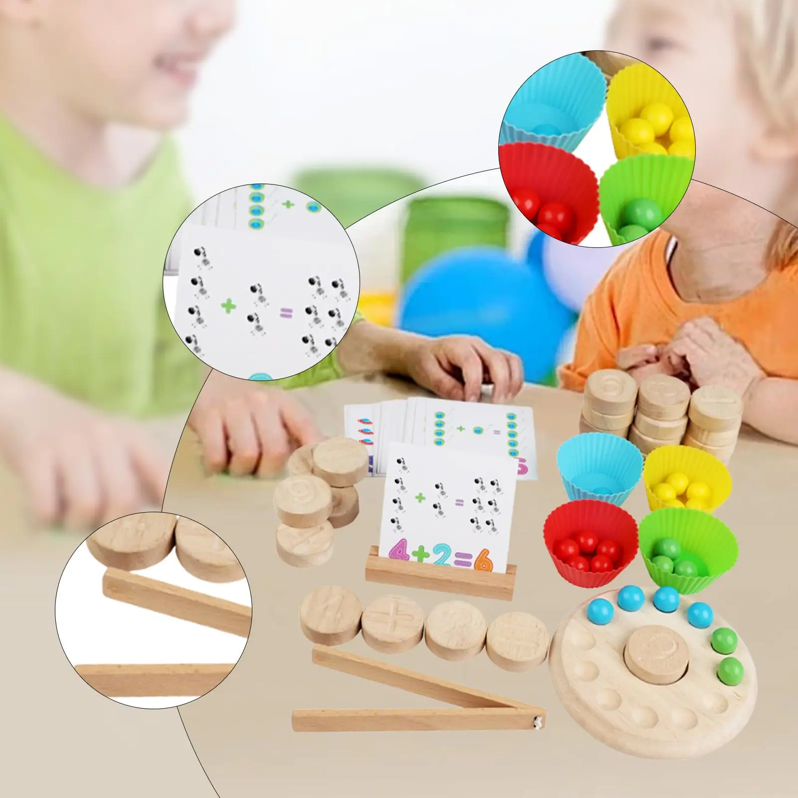 Arithmetic Math Toy Set Portable Educational for Boys and Girls 3+ Year Old