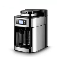 Fully Automatic 2 In1 Coffee Machine Maker Espresso Coffee Machine Drip Coffee Electric Bean Grinder LED-Display Home Automatic