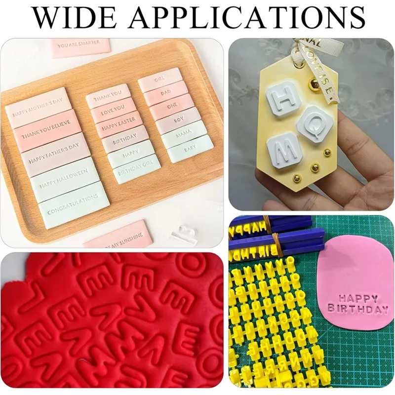 

AT05-Circle Cutters For Clay Letter Stamps 214Pcs Set Alphabet Dotting Moulds Punch Tool For Handmade Pottery Craft