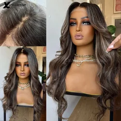 Body Wave Silk Base Lace Front Wig Human Hair Pre Plucked 13x4 Ombre Lace Front Wig for Women Highlight Human Hair Human Hair