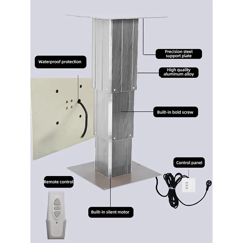 Imagem -03 - Tatami Mesa Elevatória com Interruptor Remoto Altura de Ajuste Manual Plataforma Elevatória Tatami 310670 mm