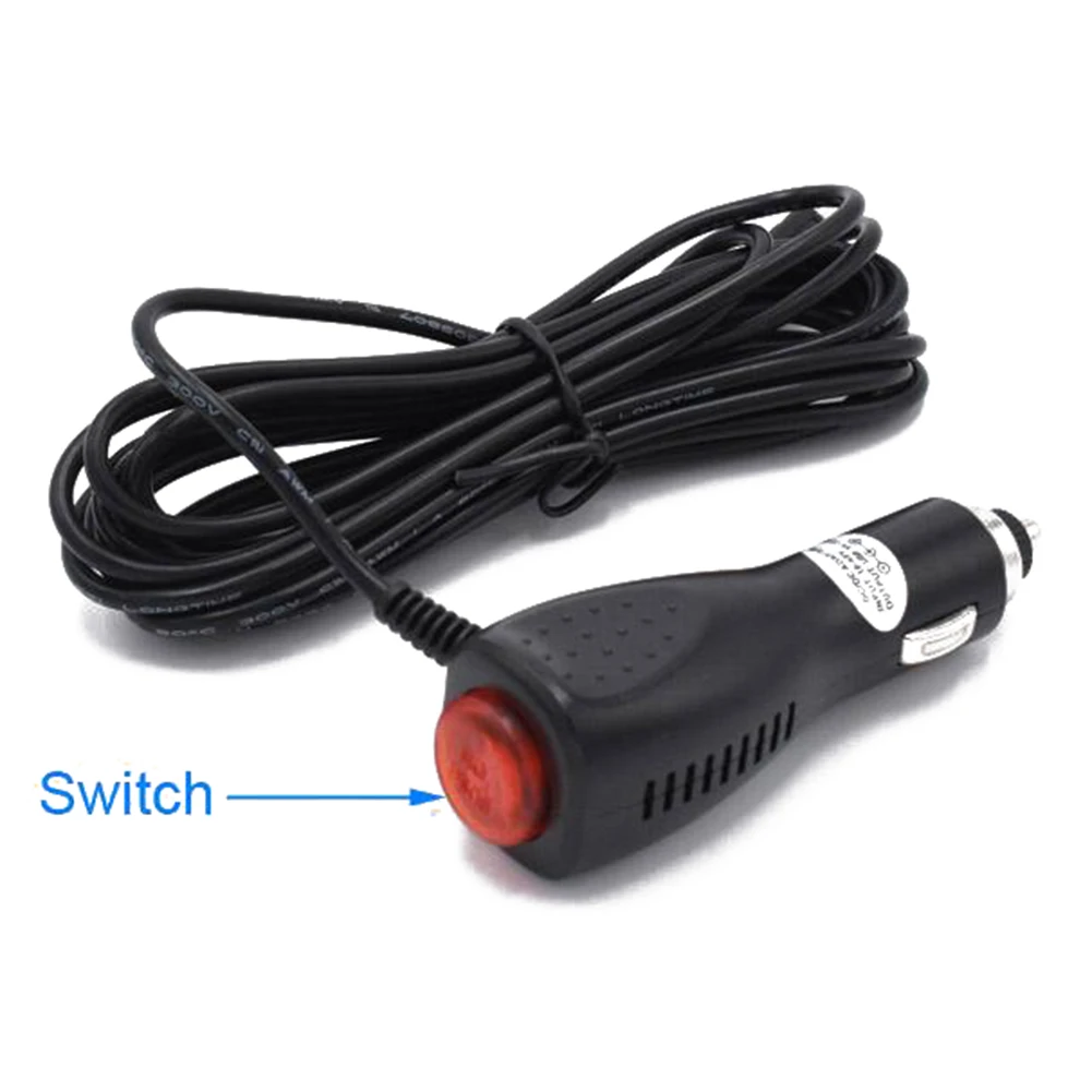 For Car for Dash Cam Charger Cable with for mini USB and On Off Switch 12V 24V Compatible 5V 2A Output 3 5m Cable Safety