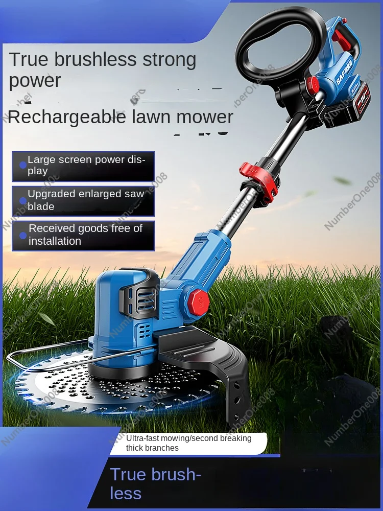 

Brushless Electric Mower High-Power Lithium Battery Household Small Weeding Machine Rechargeable New Agricultural Harvester