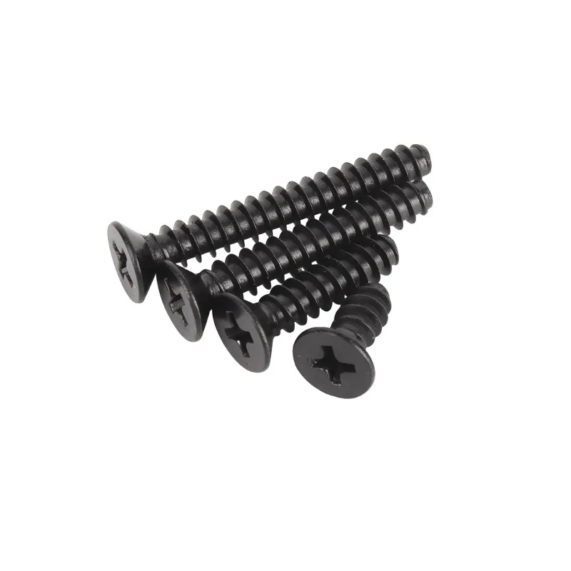 أسود الصليب غاطسة شقة رئيس الذاتي التنصت المسمار شقة الذيل M1 ~ M2.6 304 مسامير صغيرة الفولاذ المقاوم للصدأ #4