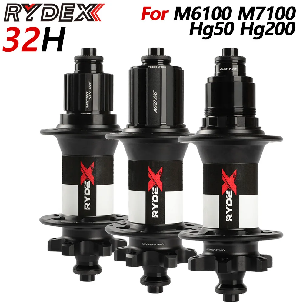 RYDEX втулка с храповым механизмом Mtb, 32 отверстия, наземная масса, велосипедный подшипник, ступица колеса для Shimano M6100 M7100 Hg50 Hg200, 12-скоростная кассета
