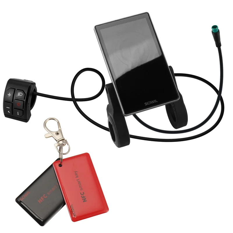 

A51Q-Вертикальный антибликовый велосипедный измеритель скорости, функция NFC, ЖК-дисплей для электровелосипеда, 24–72 В, поддержка SRM818X No. 2-протокол